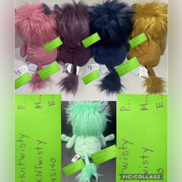 BNWT Jellycat Monster Set of 5 Cosmos, Jinx, Gibbles, Luda, Zeke! GET THEM ALL! - Picture 5 of 14